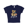 Teddy Bear Crop Tee - Navy